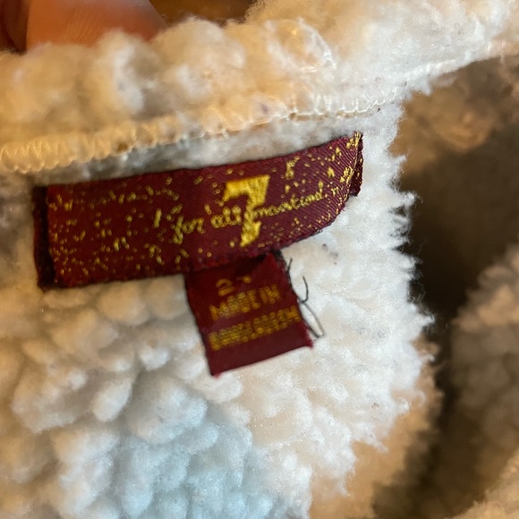 7 for all mankind infant jacket. Faux suede lined in fleece. Size 2t - Picture 6 of 6